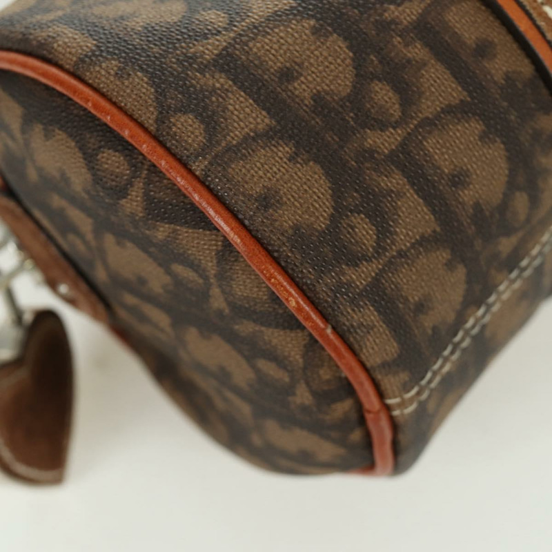 【日本直送】Christian Dior Romantic Trotter帆布手提包 PVC棕色銀色 正品 170563V-7