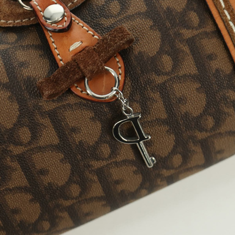 【日本直送】Christian Dior Romantic Trotter帆布手提包 PVC棕色銀色 正品 170563V-8