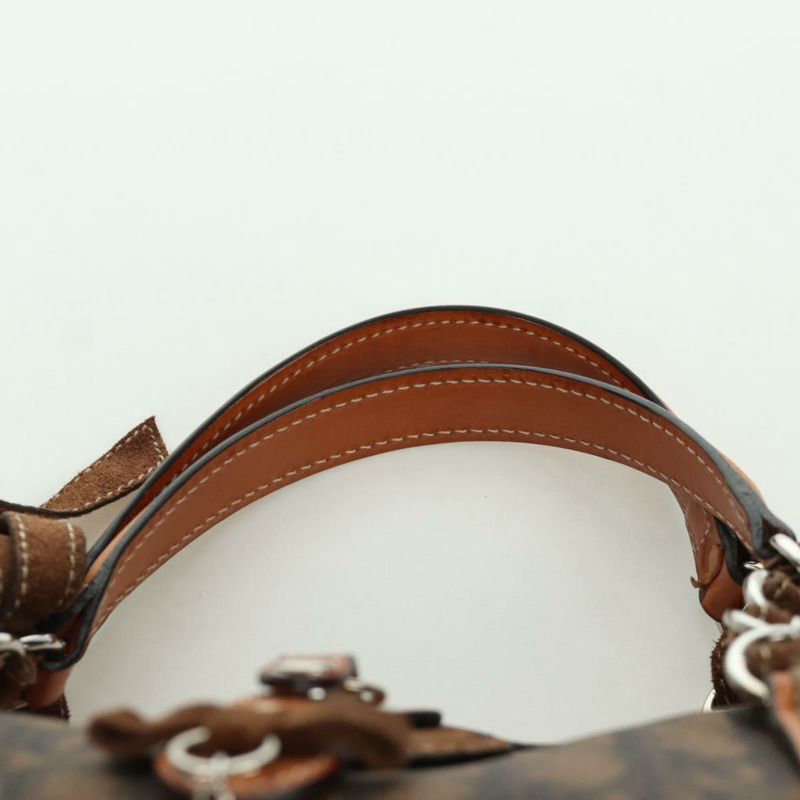 【日本直送】Christian Dior Romantic Trotter帆布手提包 PVC棕色銀色 正品 170563V-13