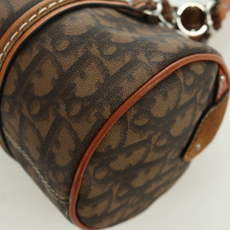 【日本直送】Christian Dior Romantic Trotter帆布手提包 PVC棕色銀色 正品 170563V-14