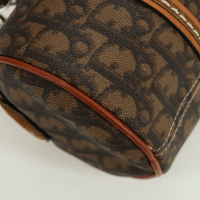 【日本直送】Christian Dior Romantic Trotter帆布手提包 PVC棕色銀色 正品 170563V-15