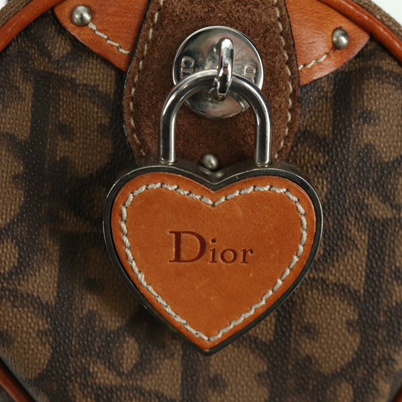 【日本直送】Christian Dior Romantic Trotter帆布手提包 PVC棕色銀色 正品 170563V-17