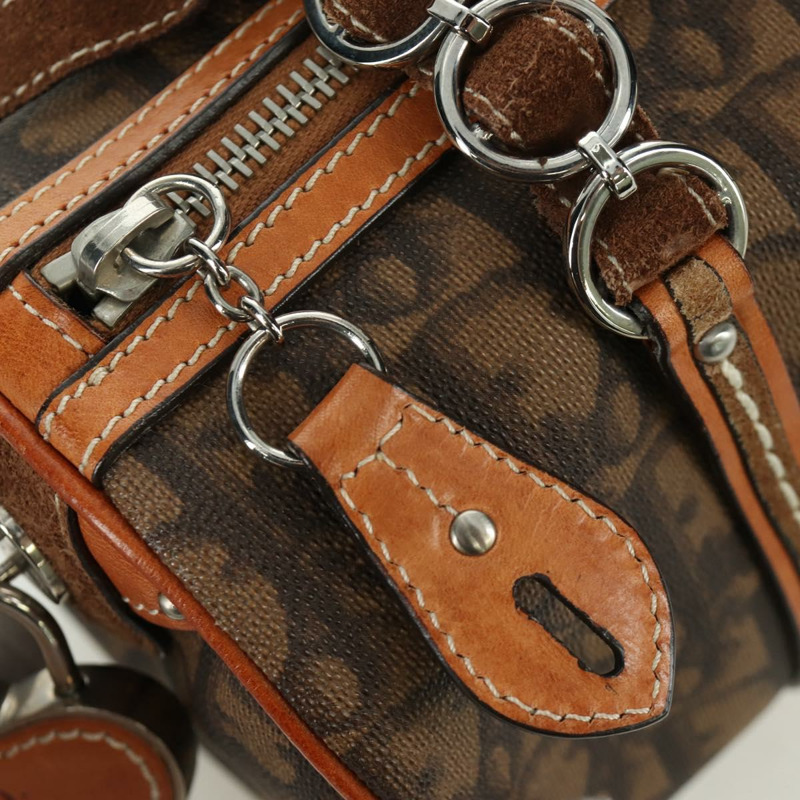 【日本直送】Christian Dior Romantic Trotter帆布手提包 PVC棕色銀色 正品 170563V-19