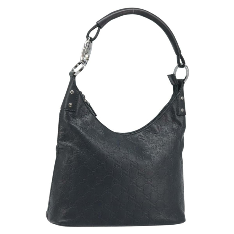 【日本直送】GUCCI GG帆布 Guccissima 單肩包 皮革 黑色 銀色 253336 正品 mr2199A-0