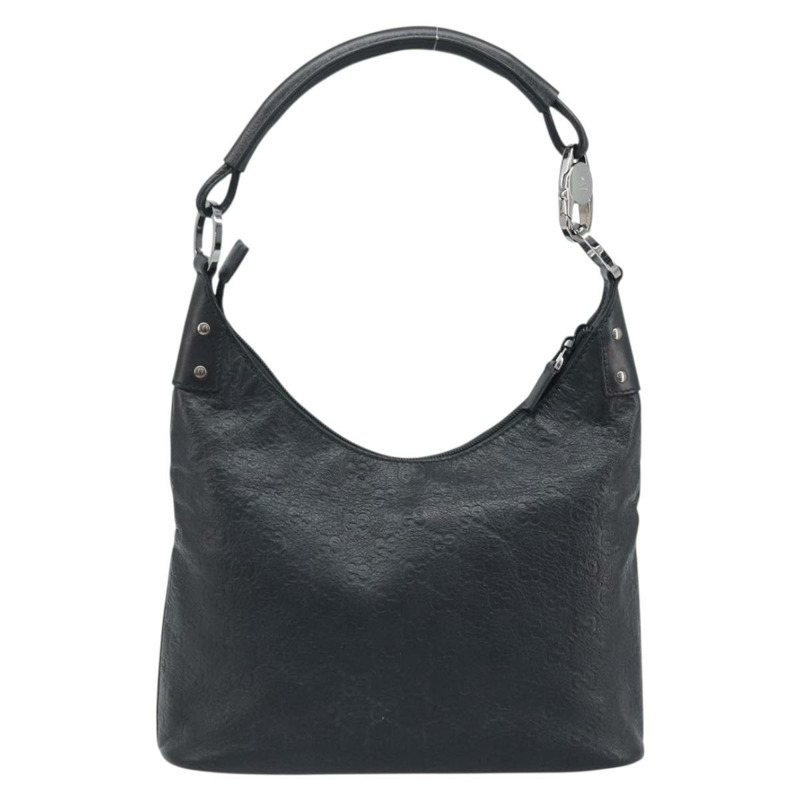 【日本直送】GUCCI GG帆布 Guccissima 單肩包 皮革 黑色 銀色 253336 正品 mr2199A-1