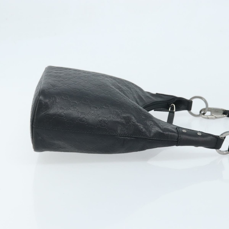 【日本直送】GUCCI GG帆布 Guccissima 單肩包 皮革 黑色 銀色 253336 正品 mr2199A-2