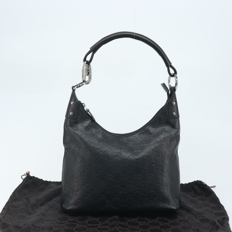 【日本直送】GUCCI GG帆布 Guccissima 單肩包 皮革 黑色 銀色 253336 正品 mr2199A-11