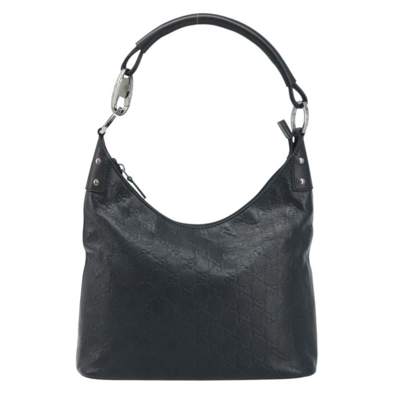 【日本直送】GUCCI GG帆布 Guccissima 單肩包 皮革 黑色 銀色 253336 正品 mr2199A-12