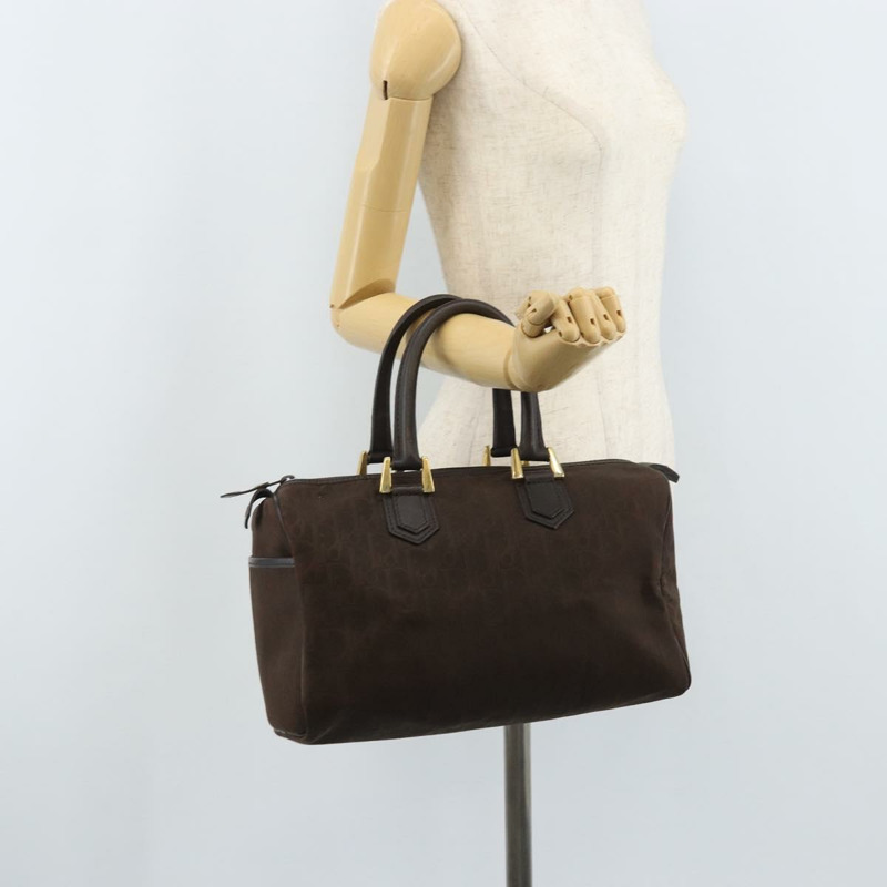 【日本直送】Christian Dior Trotter帆布手提包 棕色金色 正品 mr2225A-20