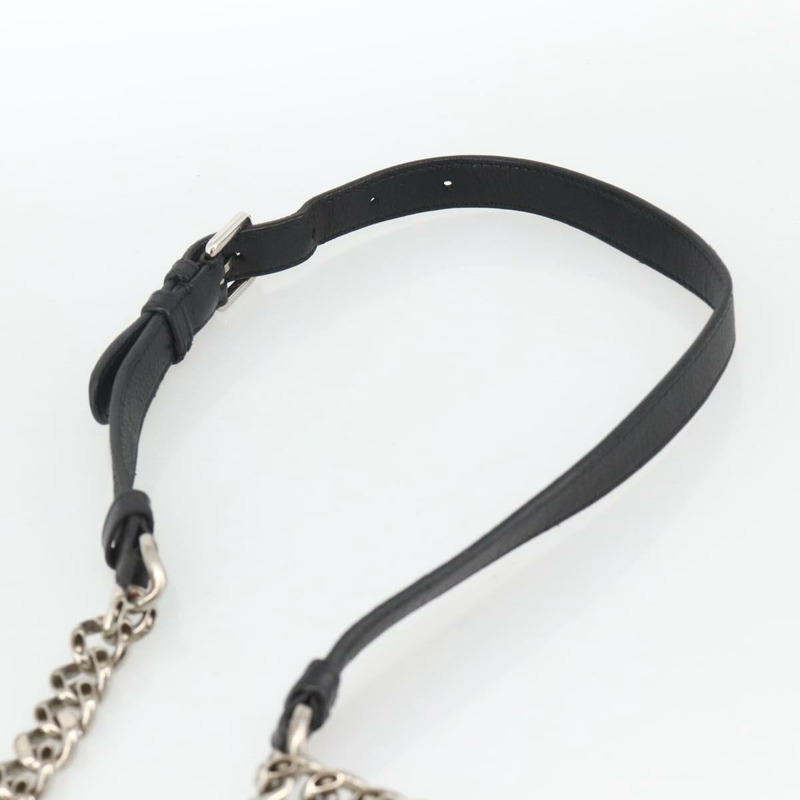 【日本直送】Christian Dior 鏈條 Diorama 肩背包 皮革 黑色 銀色 正品 ka3476A-13