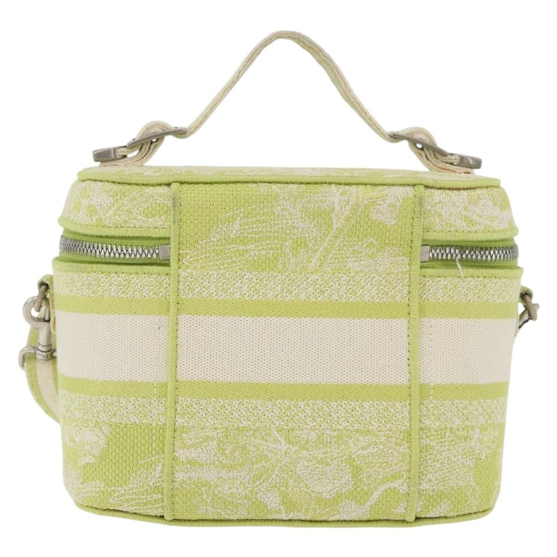 【日本直送】Christian Dior Toile d'Eau Vanity Bag Jacquard 2way Green Silver Auth ka3505M-1
