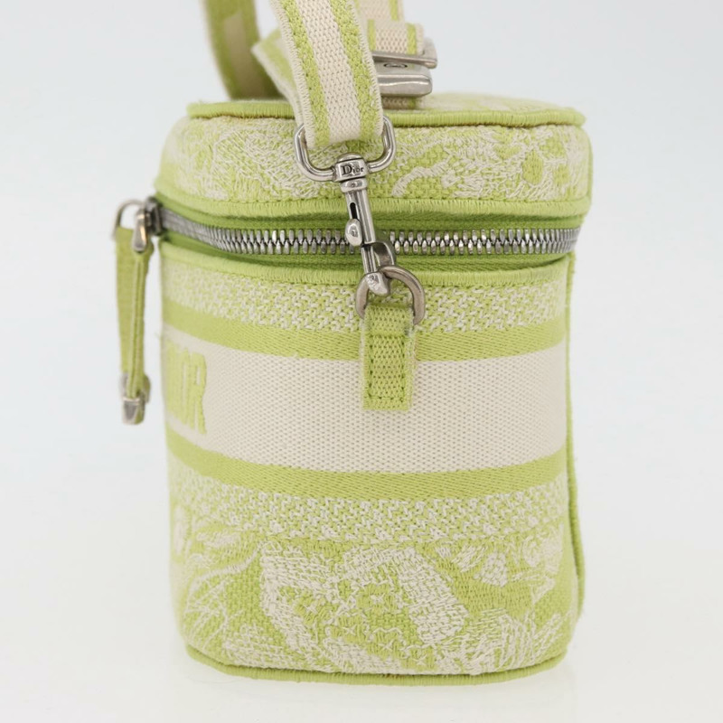 【日本直送】Christian Dior Toile d'Eau Vanity Bag Jacquard 2way Green Silver Auth ka3505M-2