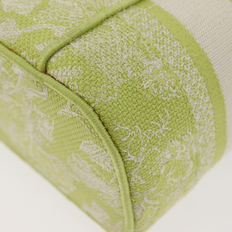 【日本直送】Christian Dior Toile d'Eau Vanity Bag Jacquard 2way Green Silver Auth ka3505M-9