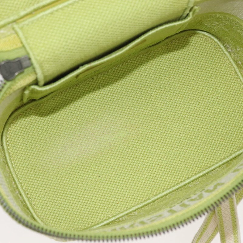 【日本直送】Christian Dior Toile d'Eau Vanity Bag Jacquard 2way Green Silver Auth ka3505M-10