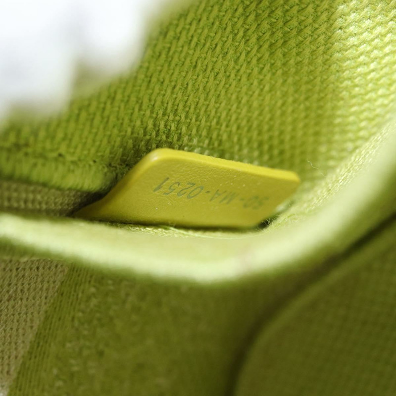 【日本直送】Christian Dior Toile d'Eau Vanity Bag Jacquard 2way Green Silver Auth ka3505M-11