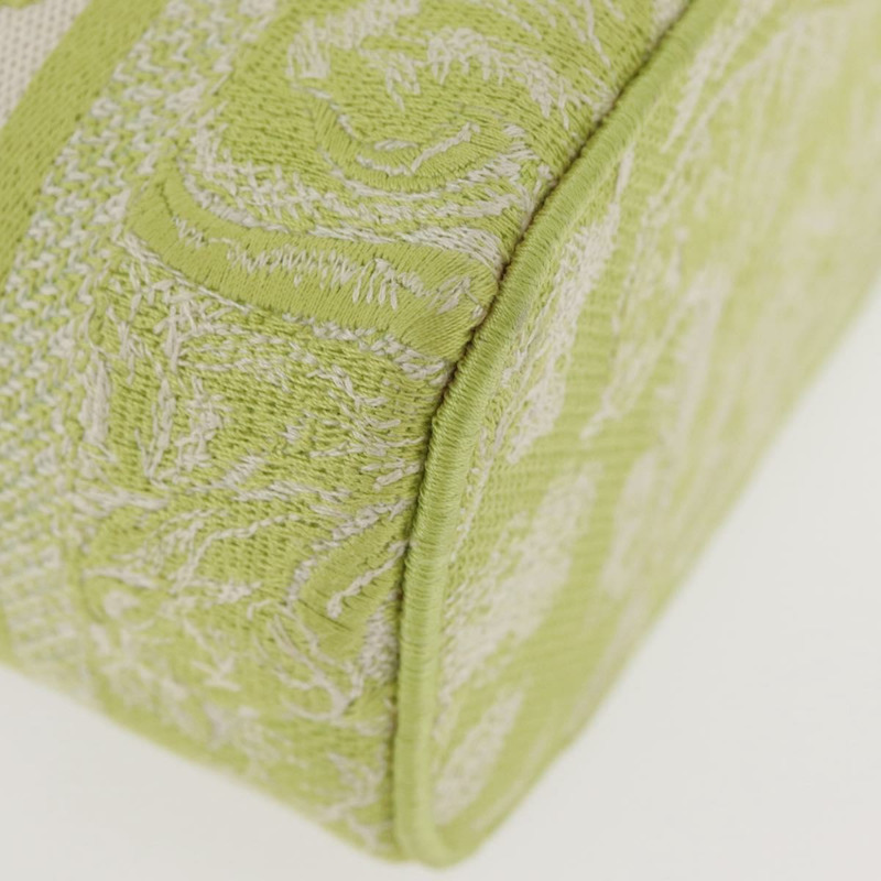 【日本直送】Christian Dior Toile d'Eau Vanity Bag Jacquard 2way Green Silver Auth ka3505M-14