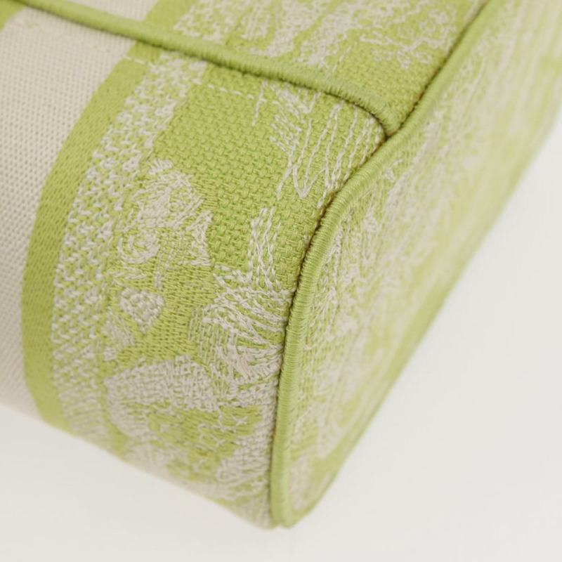 【日本直送】Christian Dior Toile d'Eau Vanity Bag Jacquard 2way Green Silver Auth ka3505M-16