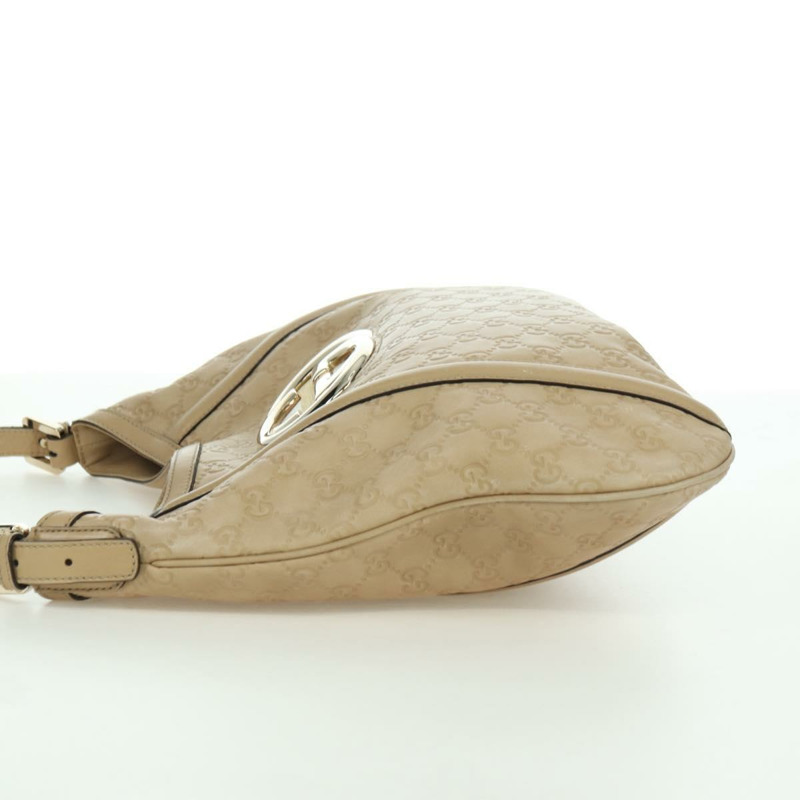 【日本直送】GUCCI GG帆布 Guccissima 單肩包 皮革 米色 金色 162740 正品 ARZ847V-2