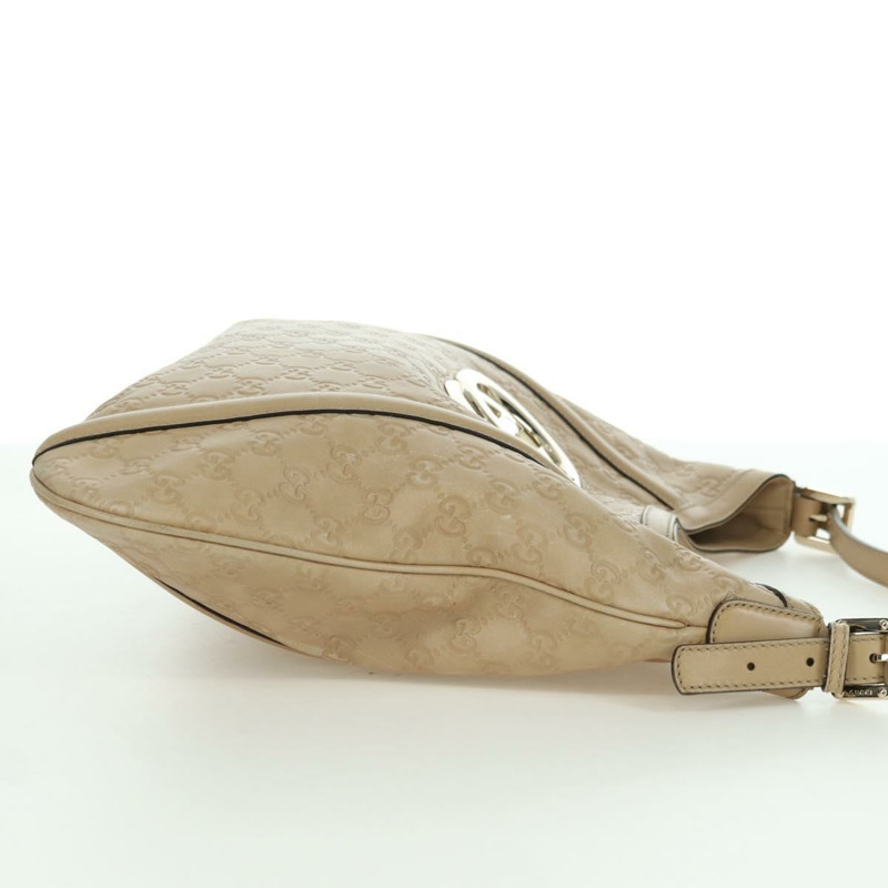 【日本直送】GUCCI GG帆布 Guccissima 單肩包 皮革 米色 金色 162740 正品 ARZ847V-3