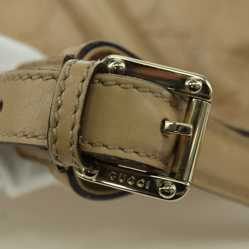 【日本直送】GUCCI GG帆布 Guccissima 單肩包 皮革 米色 金色 162740 正品 ARZ847V-8