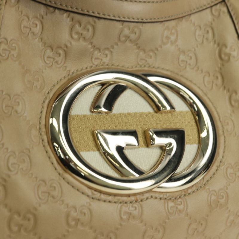 【日本直送】GUCCI GG帆布 Guccissima 單肩包 皮革 米色 金色 162740 正品 ARZ847V-17