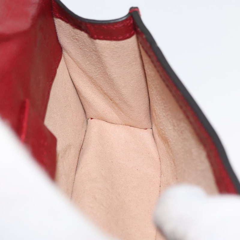 【日本直送】GUCCI GG帆布Sylvie Sherry系列鏈條包,紅色皮革款,貨號494646,正品 BAZ806A-18