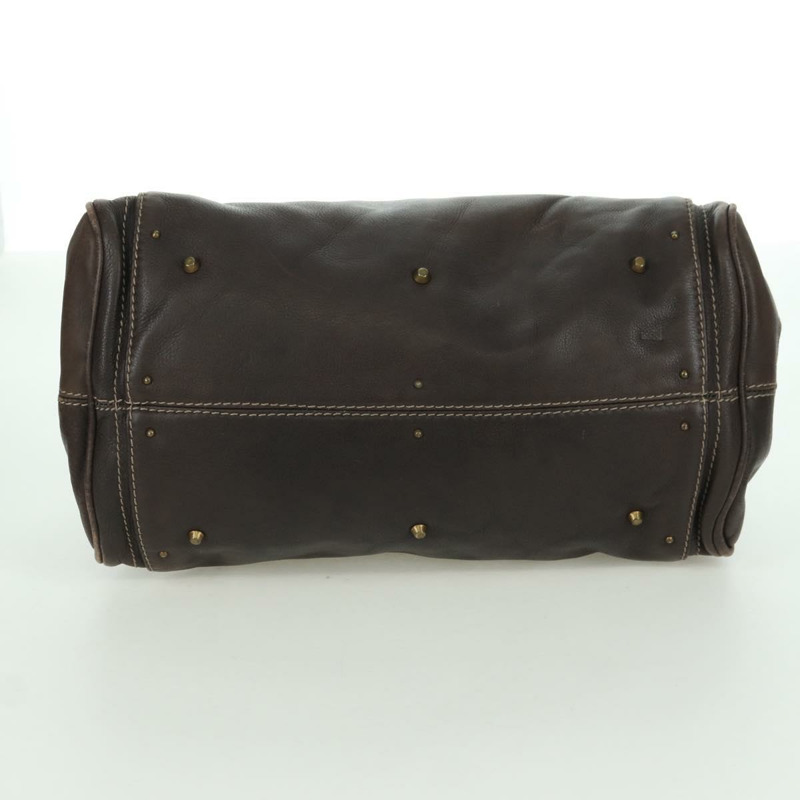 【日本直送】Chloe Paddington 手提包 皮革 棕色 金 銀色 Auth mr2196V-4