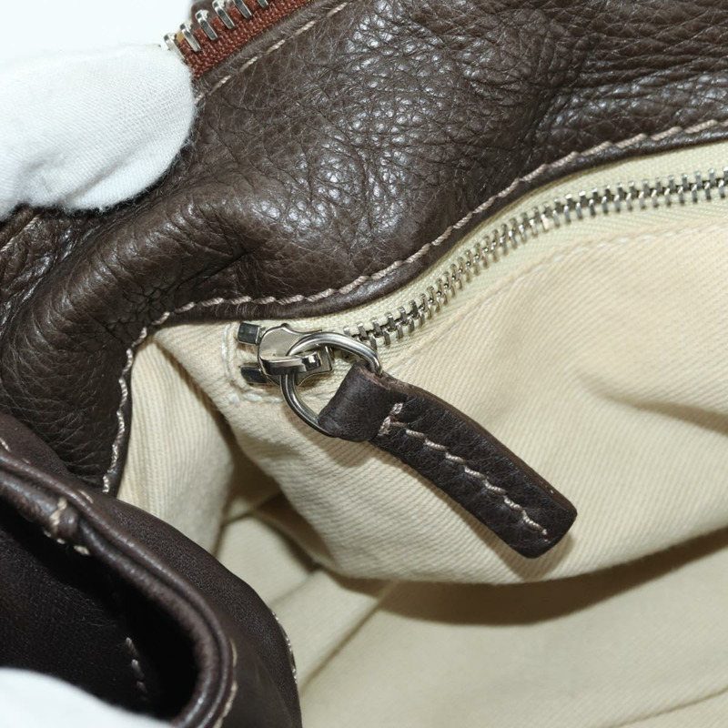 【日本直送】Chloe Paddington 手提包 皮革 棕色 金 銀色 Auth mr2196V-22