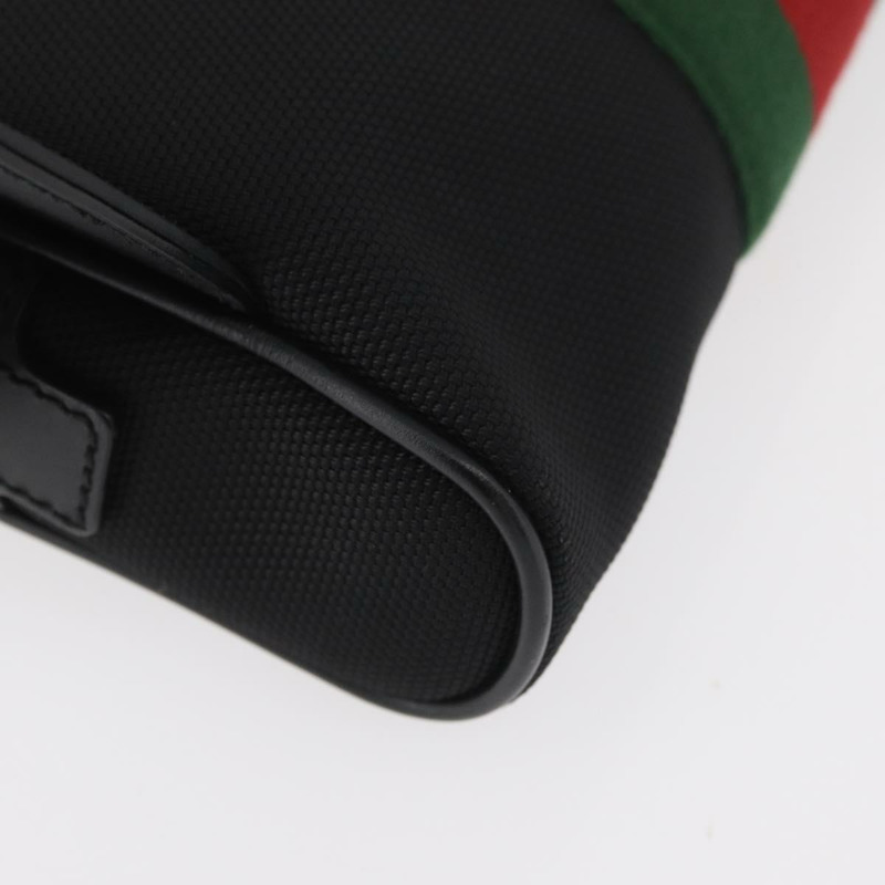 【日本直送】GUCCI Web Sherry Line 腰包 帆布 奧特萊斯 黑色 紅色 630919 正品 174357A-14