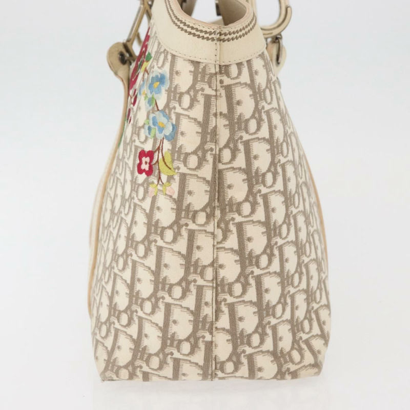 【日本直送】Christian Dior Trotter帆布手提包 米色 銀色 正品 167179A-2