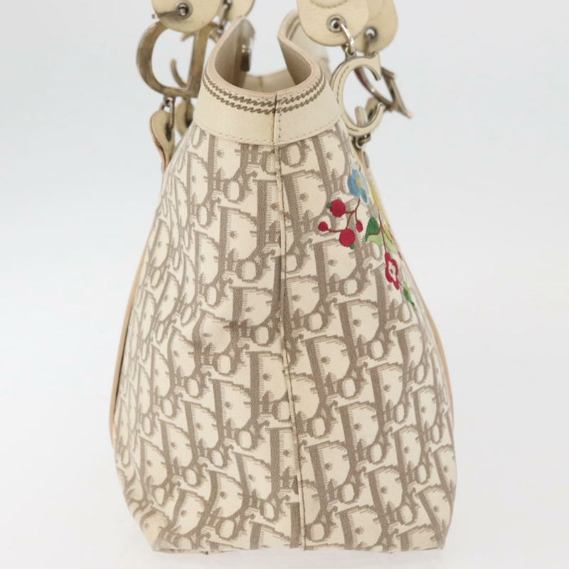 【日本直送】Christian Dior Trotter帆布手提包 米色 銀色 正品 167179A-3