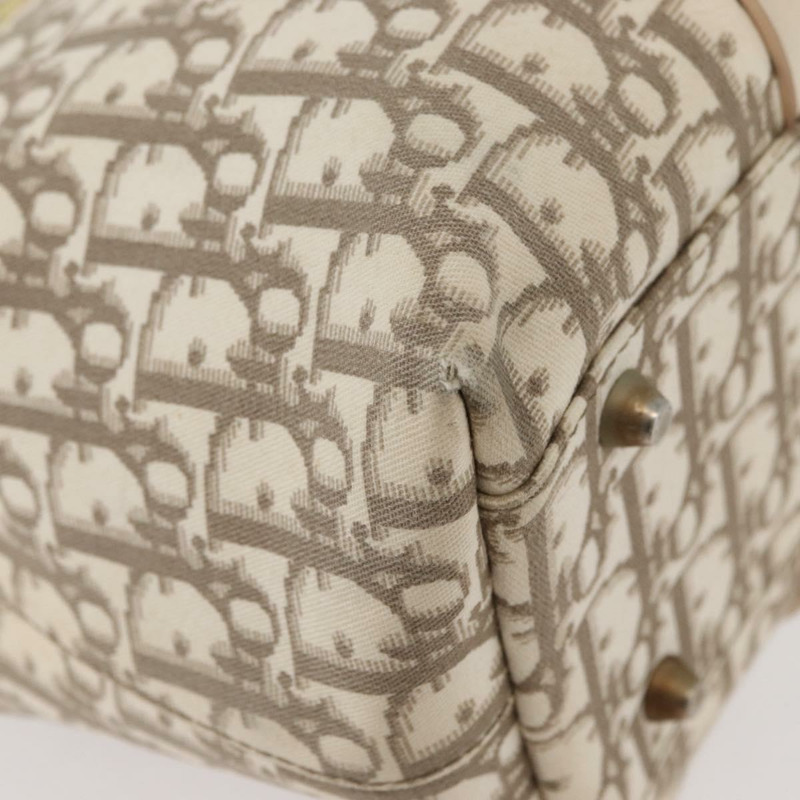 【日本直送】Christian Dior Trotter帆布手提包 米色 銀色 正品 167179A-8