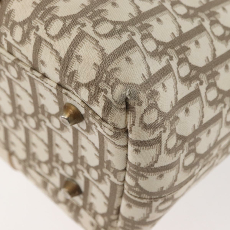 【日本直送】Christian Dior Trotter帆布手提包 米色 銀色 正品 167179A-13