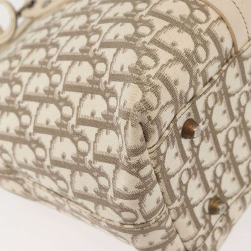 【日本直送】Christian Dior Trotter帆布手提包 米色 銀色 正品 167179A-14