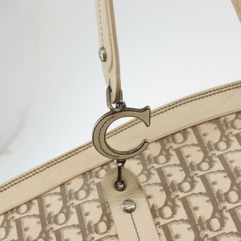 【日本直送】Christian Dior Trotter帆布手提包 米色 銀色 正品 167179A-16