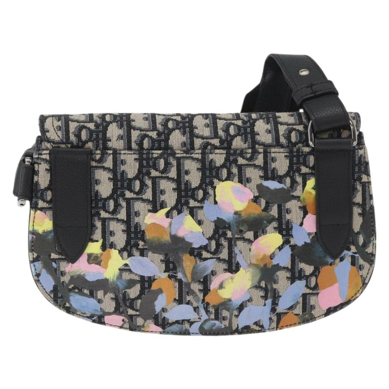 【日本直送】Christian Dior Trotter帆布馬鞍包 Alex Foxton 聯名款 海軍藍 Auth YKZ905M-1