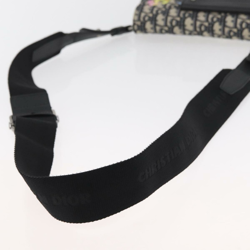 【日本直送】Christian Dior Trotter帆布馬鞍包 Alex Foxton 聯名款 海軍藍 Auth YKZ905M-6