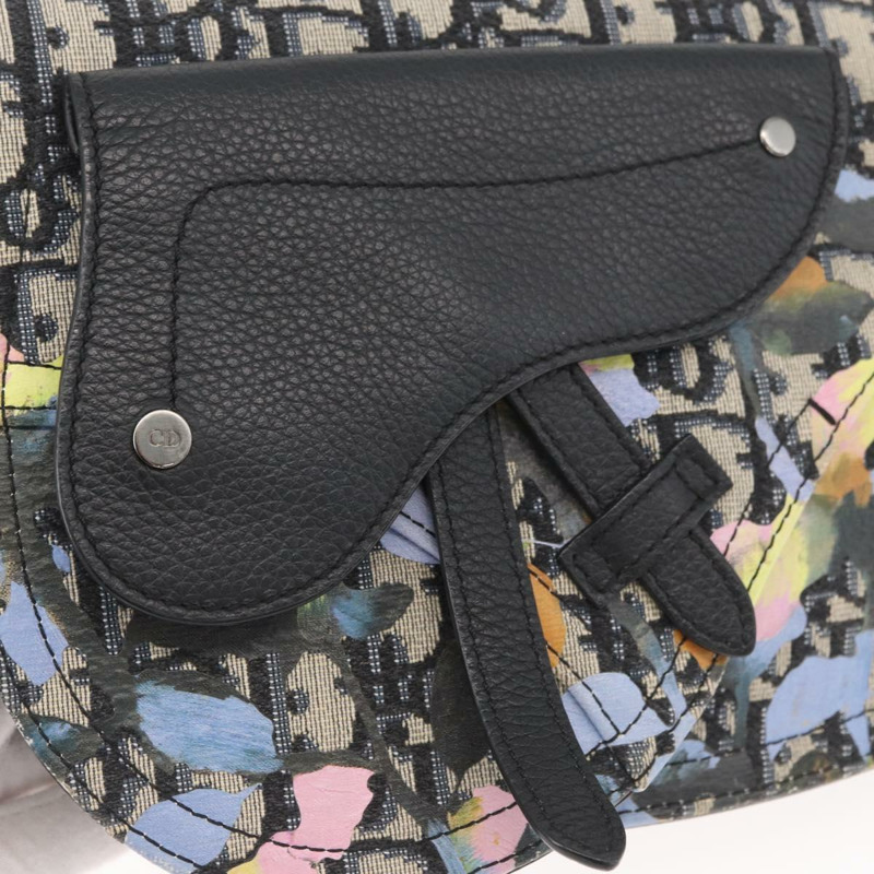 【日本直送】Christian Dior Trotter帆布馬鞍包 Alex Foxton 聯名款 海軍藍 Auth YKZ905M-17