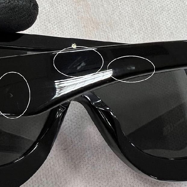 LOEWE 羅意威 Anagram 大框盾牌墨鏡 黑金款-8