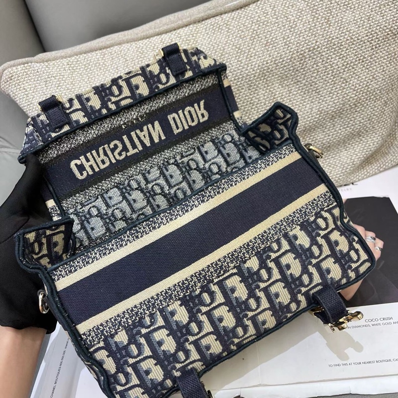 DIOR 迪奧Camp郵差包小號老花-5