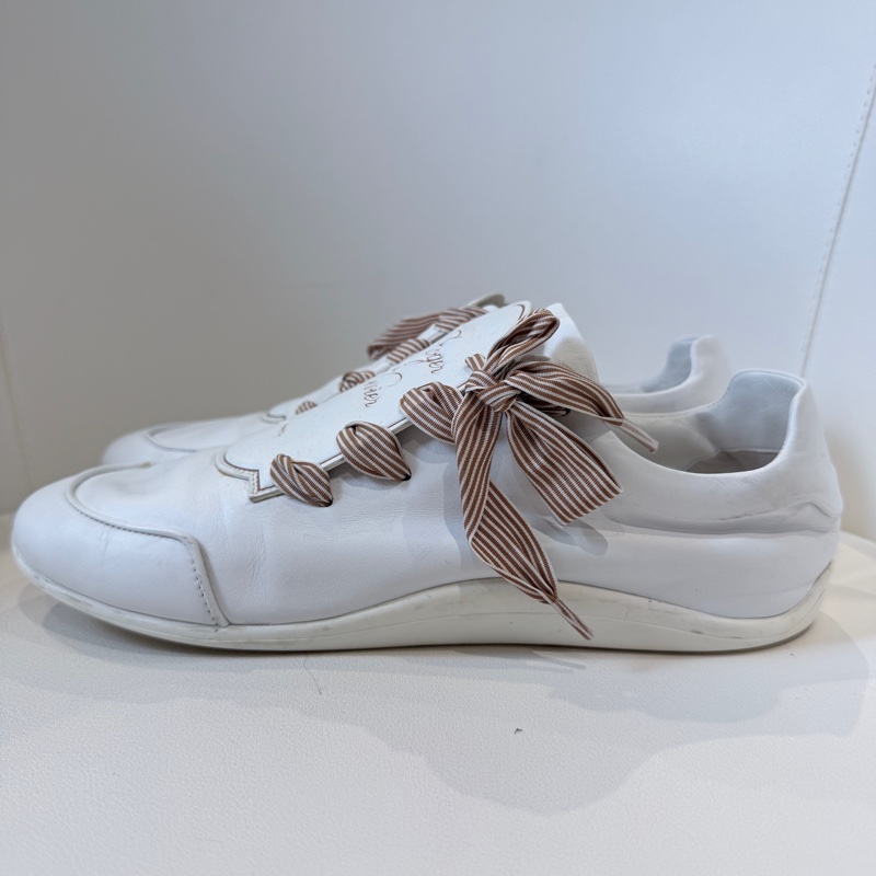 Roger Vivier✨RV女鞋蝴蝶結綁帶運動鞋休閒鞋小白鞋 #38.5-2