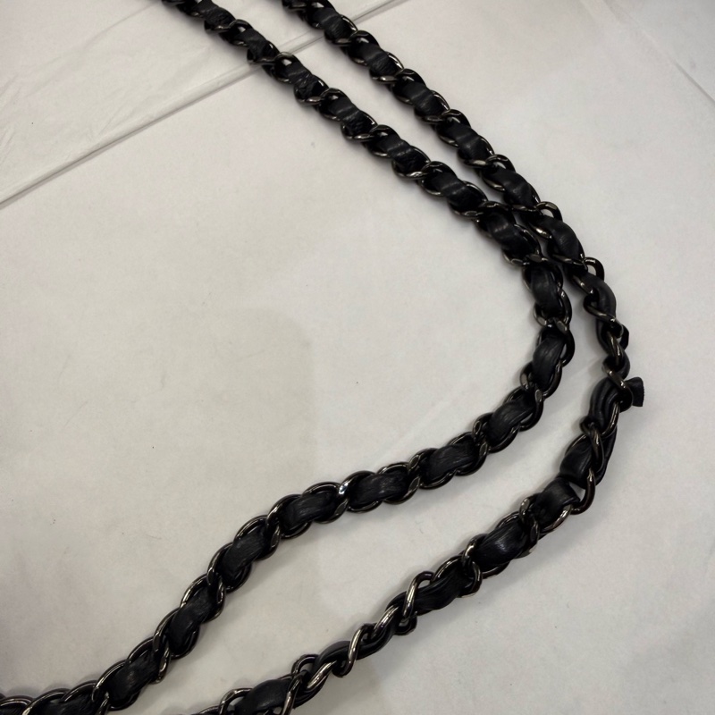 Chanel香奈兒中古黑色泡芙cf機場包-6