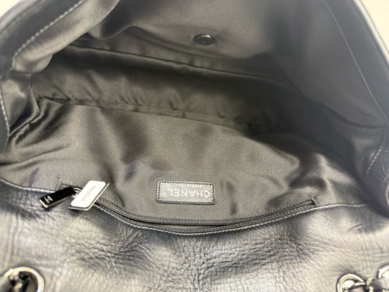 Chanel香奈兒中古黑色泡芙cf機場包-8