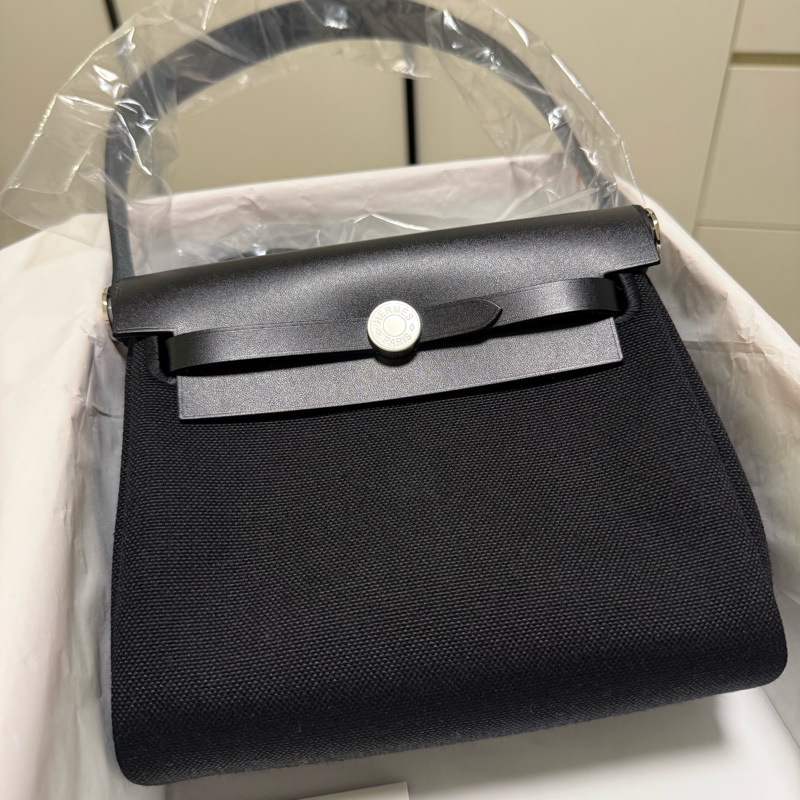 Hermes 愛馬仕 Mini Herbag 黑銀 stamp G-0