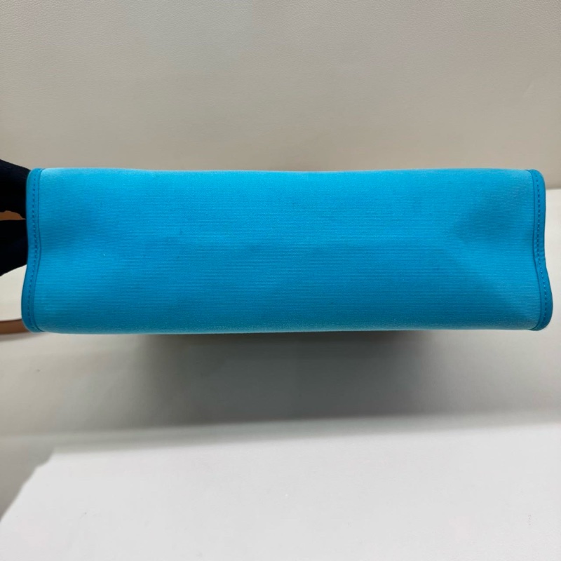 愛馬仕HERMES Herbag zip 31銀扣藍色綠色拼棕皮hunter牛皮-5