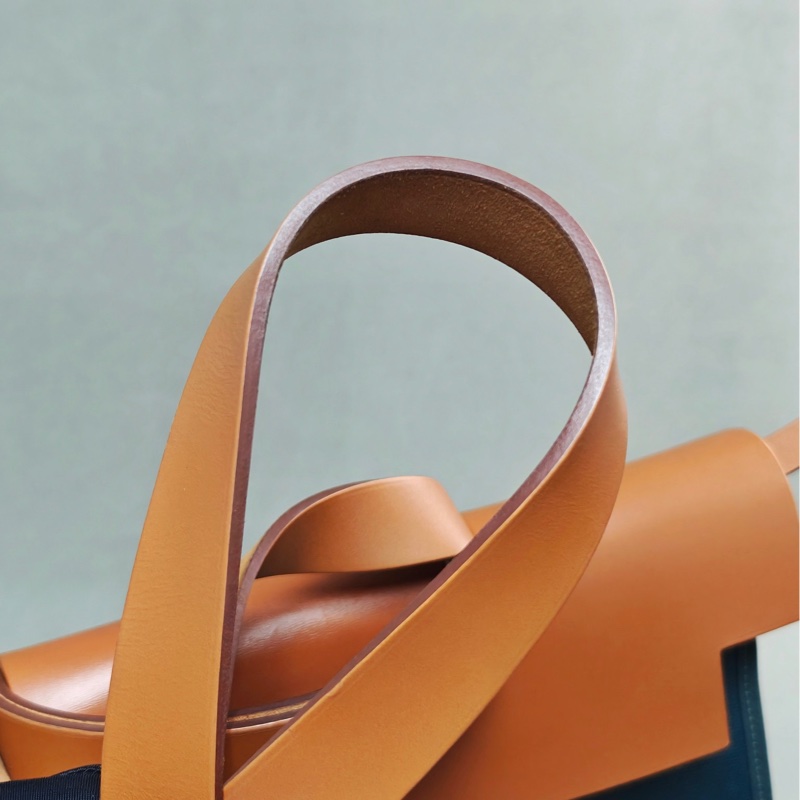 愛馬仕Hermes herbag39 棕色拼墨綠色-7