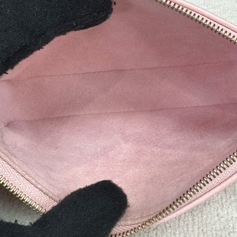 LV路易威登 櫻花粉限定小麻將鏈條包 芯片款-6