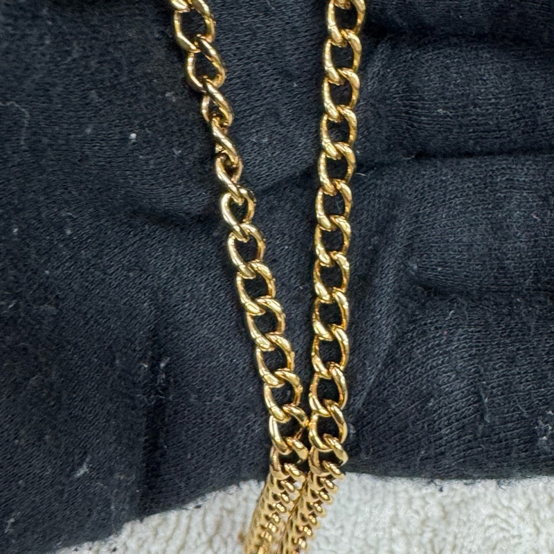 LV路易威登 櫻花粉限定小麻將鏈條包 芯片款-7