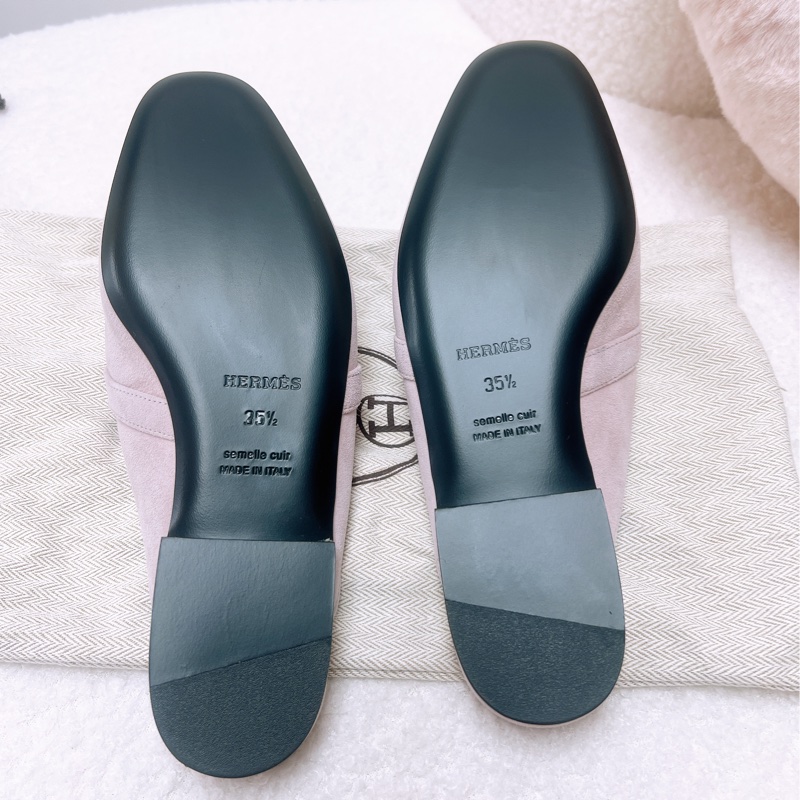 閒置 Hermes kelly oz mule 粉紅色平底鞋/半拖-6