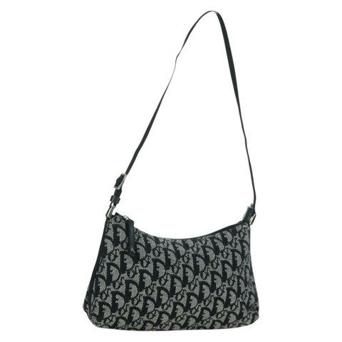 Christian Dior Trotter帆布配件包 黑色 銀色 正品 170558V